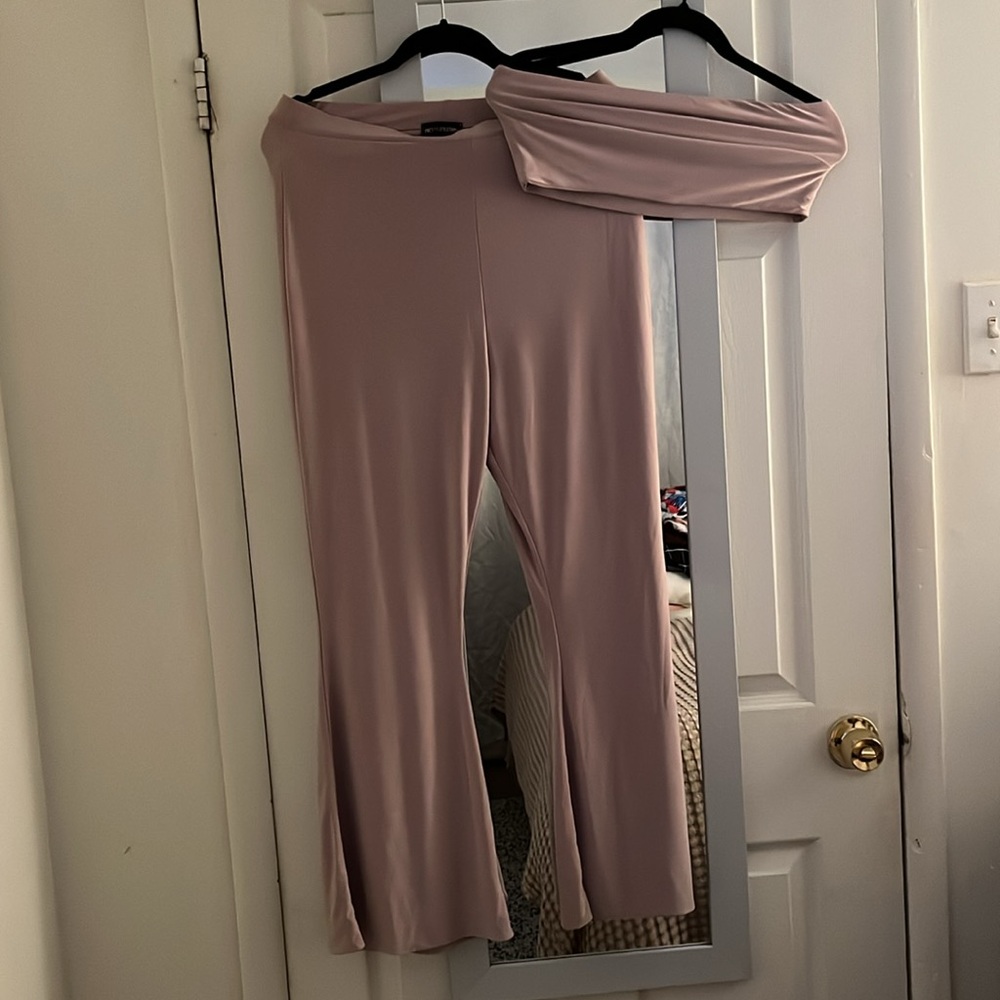 Pastel Light Pink Two Piece Set